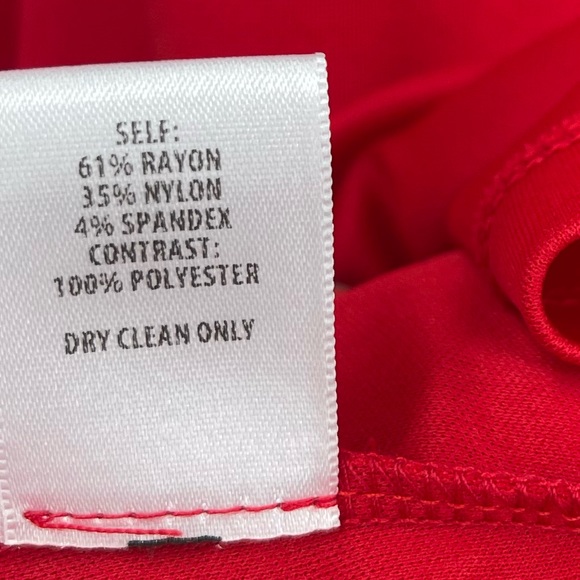 NEW Bailey 44 Dress Red Decollete Ponte Sheath Dress Size Large - Picture 5 of 6